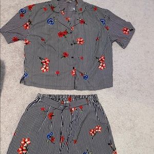 NWOT Japna 2 piece women’s lounge set❤️🖤 L